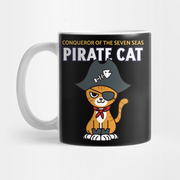 Pirate Cat Cute Anime by Tip Top Tee's
